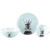 CreaTable, Happy Bunny 25216 - Set di stoviglie pasquali in porcellana, lavabile in lavastoviglie e microonde, made in Europe