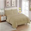 Sweet Home Collection Twin Comforter Set with Sheets - 5-Piece Bedding Collection - 1 Comforter, 1 Fitted Sheet, 1 Flat, 2 Pillowcases - Deep Pocket - Soft & Breathable Premium Quality - Ideal for All Seasons, Taupe
