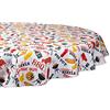DII CAMZ11191 - Tovaglia primaverile ed estiva, impermeabile, con cerniera e foro per ombrello, per feste in cortile, barbecue, riunioni di famiglia, Barbeque, 60 Round w/Zipper