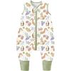 Chilsuessy Sacco nanna invernale per tutte le stagioni con piedini, 1,5 tog, 100% cotone, 1,5 tog/scoiattolo, 80 cm, altezza del bambino 90-100 cm