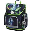 Baagl Zaino per ragazzi e ragazze per la 1ª classe (o 2ª classe), zaino ergonomico per ragazzi e ragazze della scuola elementare, zaino leggero per bambini con pettorina, Calciatore, 39 x 27 x 17 cm