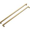 Hickory Hardware Maniglie per armadietti da cucina con nucleo solido, maniglie di lusso, hardware per porte e cassetti, foro centrale da 45,7 cm, bronzo champagne, collezione lucernario (confezione da