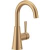 Moen Ronan 84021BZG - Rubinetto moderno per lavabo da bagno, monoforo, con piastra opzionale e scarico a molla, colore: Oro bronzato
