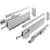 GTV Modern Box Square PB-KW-KPL450B - Sistema di cassetti con smorzamento Soft-Close, completamente estraibile, 40 kg, altezza 146 mm, lunghezza 450 mm, in acciaio, per mobili da cucina, colore