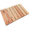 CASTELMERLINO Pedana Doccia in Legno Naturale, Tappetino Antiscivolo per Bagno, Design a Doghe