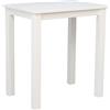 Woodroom Tavolo da pranzo Kota Hevea laccato massiccio (bianco, 50 x 70 cm)