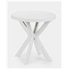 Dmora Tavolo da Esterno Bagnoreg 70x70x72h cm Bianco 2 Posti Tavolo Tavolo Rotondo Fisso, Lunghezza Massima 70 cm Made in Italy