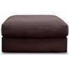 CAVADORE - Modulo per divano Fiona, senza schienale, sgabello XXL, 94 x 48 x 112, tessuto marrone scuro