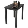 Woodroom Tavolo da pranzo Kota Hevea laccato massiccio (nero, 50 x 70 cm)