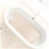 SilverRack da bagno 100 x 40 cm (beige) - Tappetino antiscivolo per vasca da bagno senza BPA per bambini e neonati - da doccia resistente alla muffa e lavabile in lavatrice -