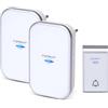 Aigostar - Campanello Senza Fili, Campanello Wireless Impermeabile IP44 da Esterno, Indicatore LED, Portata 150m con 36 Melodie e 3 Livelli di Volume, 1 Trasmettitore + 2 Ricevitori