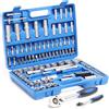 NLIGHTING Set Bussole Professionale 108 Pezzi con Cricchetto 1/4 e 1/2, Inserti Torx Allen Phillips, Bussole Corte e Lunghe, Valigetta Rigida Compatta, Kit Completo per Officina e Fai da Te