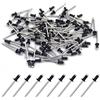 BESTYCHAO 100 pezzi rivetti ciechi in alluminio 3,2 mm x 6 mm, rivetti pop rivetti aperti, confezione da 100 - nero