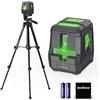 Enventor Livella Laser Autolivellante 25M, Linea Laser Verde a Croce, 2 Modalità (Autolivellante e Manuale),Orizzontale e Verticale, 360° Supporto Magnetico, IP54 con Batteria, 1 x Trepiedi