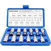 DAKCOS Set di 12 Bussole Esagonali a 1/2, Metrica: 5,6,7,8,10,12,14,16,17,18,19,22 mm, in CR-V