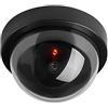 ELEAR nero fake dummy camera Videocamere finte macchina fotografica di sicurezza CCTV sorveglianza interna esterna IR LED lampeggiante luce rossa impermeabile
