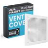 Repa Market 250 x 250 mm (dimensioni esterne), coperture quadrate per prese d'aria da parete, in plastica, copertura per griglia con rete in nylon, griglie di ventilazione HVAC