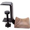 KiaoTime Supporto per cuffie in legno di noce, gancio per cuffie da scrivania, morsetto da tavolo, senza viti, senza foratura, supporto per cuffie audio, studio e gaming (tipo a morsetto)