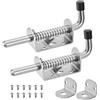 SKENGWEL Chiavistelli a molla per porta, in acciaio inox 304, con impugnatura in gomma, per porte a capannone, porte, finestre, garage (10 x 128 mm)