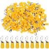 LKRXW 100 Pezzi Connettori Terminali ad Anello in Rame M5 Connettori Elettrici Occhiello Anello 5,3mm Capicorda Elettrici Morsetti Isolati Crimpare Cavi Fil 4,0-6,0 mm² 12-10 AWG Giallo