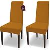 sh SCHEFFLER-HOME LIVE HOMESTYLE Housse de chaise élastique « Natalie » en coton élastique/lot de 2 / marrone rame/couverture stretch/revêtement pour chaises et sièges