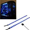 Ubanner Striscia flessibile con LED per l'illuminazione del case del PC, viola UV, con magneti, 30 cm, 18 LED, serie S, versione aggiornata, non bianco Blue