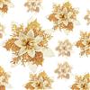 Geosar 36 Pezzi di Fiori Artificiali di Stella di Natale Glitterati Poinsettia di Natale con Clip per Addobbi di Regali e Alberi di Natale, 6 Pollici, 4 Pollici, 3 Pollici (Oro)