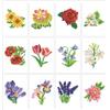 Qihensail 12 Pezzi Mini Dipinto con Diamanti Immagini di Fiori, Dipinto con Diamanti Piccolo per Adulti, Dipinti con Diamanti per Adulti per Decorazione da Parete Domestica, Regalo per Donne. (Fiore-2