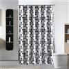Narunii Tenda da doccia 200 x 240 cm (larghezza x altezza), antimuffa, antibatterica, impermeabile, con 12 tende da doccia (mosaico, 200 x 240 cm (larghezza x altezza)
