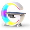 Smiling Shark Intelligente LED Sveglia Luce, Lampada Sveglia Atmosfera con Altoparlante Bluetooth e Ricarica Senza Fili Controllo Bottone 10 Modalità D'illuminazione Wake Up Light per Casa Decorazione