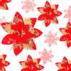 Geosar 36 Pezzi di Fiori Artificiali di Stella di Natale Glitterati Poinsettia di Natale con Clip per Addobbi di Regali e Alberi di Natale, 6 Pollici, 4 Pollici, 3 Pollici (Rosso e Oro)
