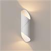 Klighten 18W Applique da Parete LED Esterno Interno IP65, Lampade da Parete Su e Giù Moderno in Alluminio, Luci Esterno per Terrazzi Ingressi Corridoio, 1250LM, Bianco Caldo 3000K, Bianco