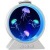 Eyesound Lampada a forma di medusa per dormire, ansia, luce notturna calmante per | Sensoriale silenzioso | 7 modalità di colore tenue | Flusso d'acqua regolabile | Timer di spegnimento automatico 8 ore |