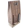 Weboxes Porta bottiglia doppia effetto legno con manico 19 x 9 x 38 - Confezione da 20 pezzi
