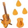 RAMTRIO Plettri per chitarra acustica, in legno, plettri per chitarra, plettri, 3 plettri, 1 scatola portaoggetti, in legno, per chitarra acustica, per basso, chitarra elettrica, ukulele