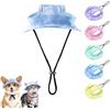 TABKSOLA Cappello estivo per cani & Cappy, cappello da baseball per cani, berretto estivo, cappello per cani e gatti con 2 fori per le orecchie, cappello a secchiello per cani resistente al sole per S/M/L (blu