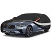 Holthly Telo Copriauto da Esterno Station wagon,Holthly 10 Strati,Copri Auto 100% Impermeabile,Copertura Antipolvere Antigraffio,per Audi A6 Avant,Mercedes Classe E,BMW Serie 5 Touring,Volvo V90.Nero.