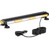 Justech 54 LED Luce Stroboscopica Emergenza Lampeggiante Stroboscopico Barra Bar 27 Modalità 12/24 V Impermeabile Ambra + Bianco Controllo Doppio Interruttore con Base Magnetica per Camion Veicolo