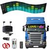 Kensbro Occhi LED per auto, 19,2 x 176 cm, occhi LED per camion, programmabili Devil Eyes con controllo APP e telecomando per testo auto camion (pixel: 16 x 192)