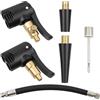 RoyalChic 6 Pezzi Connettore Valvola Pneumatica Universale, Multifunzionale Adattatore Valvola Bici Compatibile Compressore Portatile, Adattatore Gonfiaggio per Pneumatici Auto, Biciclette, Palloni