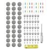 KONFEN 30 Pcs Kit Riparazione Cielo Auto, Universale Set Riparazione Tetto Auto Interno, Rivetti per Riparazione Tetto Auto con Cacciaviti, Puntine e Metro a Nastro per Tutte le Auto (Grigio)