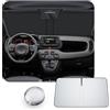 CDEFG [Aggiornamento] CDEFG Compatibile con FIAT Panda 2013-2023 Parasole Coperture Parabrezza Ombrellone Anteriore Parabrezza Parabrezza Auto Parasole Accessori
