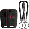 LongZYU 2 Pezzi Copri Chiave Auto Opel, Portachiave Macchina Silicone, Linea Rossa