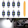 SUCANY Festoon C5W Lampadina LED Per Auto 36MM,12V/24V 6500K(Bianco) 330LM 1.5W,Canbus,15SMD 2016 Chipset,6418 6461 Luci Interne,per l'illuminazione Interna e Le Luci Della Targa (8 Pezzi)