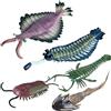 JOKFEICE Figure di Animali 5 pcs Realistico Plastica Cambrian Antico Organismo Set Comprende Anomalocaris, Opabinia ecc. di Apprendimento Giocattoli Educativi, Regalo di Compleanno per I Bambini