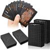 dabinzhijia Carte da Gioco in Plastica Impermeabili, 2 Mazzi di Carte Poker, 54 carte per set, Design Nero Argento, Ideali per Feste, giochi e intrattenimento (Nero)