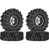 INJORA 1,9 Fango Pneumatici Offset -8.9mm Beadlock Cerchio Ruota per 1/10 RC Crawler Auto Axial SCX10 90046 UTB18 TRX4,Grigio