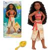 Disney Store bambola ufficiale classica Vaiana per bimbi, 26,5 cm, include spazzola con dettagli modellati, completamente posizionabile con vestito classico - per bimbi dai 3 anni in su