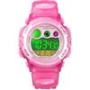 TONSHEN Ragazzo e Ragazza Sportivo Orologi da Polso Multicolore LED Elettronico Controluce Outdoor 50M Impermeabile Allarme Cronometro Fashion Digitale Orologio (Rosa)