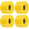 PATIKIL 70mm 78A Long Board Ruote con Nero ABEC-9 Cuscinetti, 4pz Morbide Ruote Cruiser Strada Ruote per Skateboard Skateboard Ruote PU, Giallo